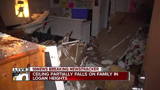 Ceiling partially collapses in Logan Heights apartment