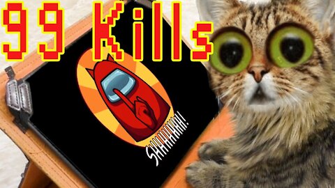 AMONG US, but with 99 KILLS, not appropriate for THIS CAT