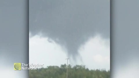 Dark skies spawn a tornado