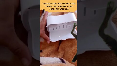 saboneteira de parede com tampa, recipiente para armazenamento de banheiro, escorredor @ScanPlay​