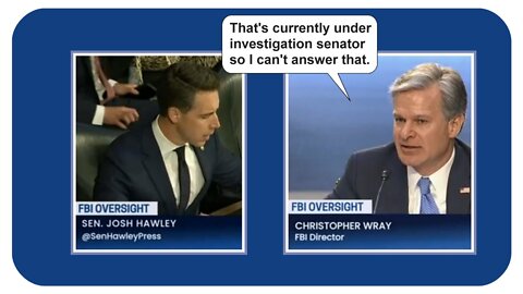 Sen. Josh Hawley reams FBI Director Chris Wray * 8-4-2022