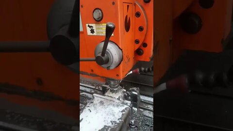 Surface Cutting Operation With NC Control Vertical Milling Machine #shorts