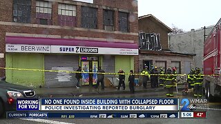 No one found inside building with collapsed floor
