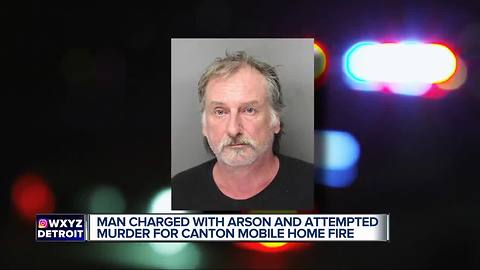 Man facing attempted murder charges in arson fire at Canton mobile home