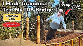 Building a Suspension Bridge || I Made Grandma Go First