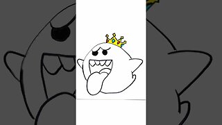 How to draw and paint King Boo from Super Mario