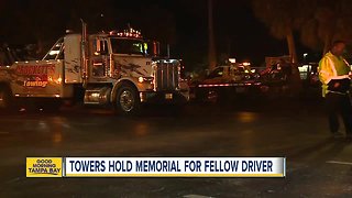 Towers hold memorial for fellow driver