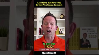 Ask Home Builders THIS... Do this Before Signing a Contract #realestateshorts