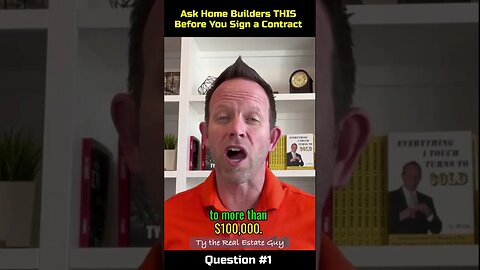 Ask Home Builders THIS... Do this Before Signing a Contract #realestateshorts