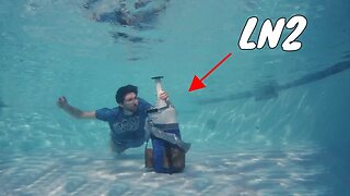 Opening a Bottle of Liquid Nitrogen Under Water!