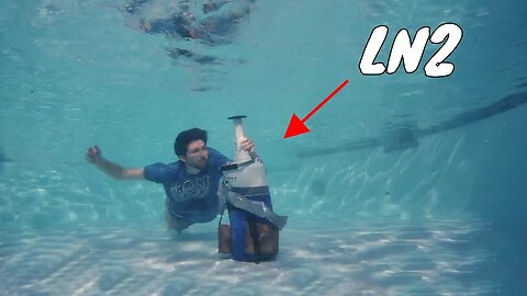 Opening a Bottle of Liquid Nitrogen Under Water!