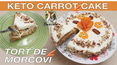 Sugar-Free Almond Flour Carrot Cake / Tort de de morcovi cu făină de migdale fără zahar