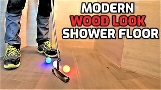 How to Install Modern Wood Look Porcelain Plank Shower Pan Tile