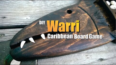 DIY Warri Caribbean Game Board shaped as a Barracuda