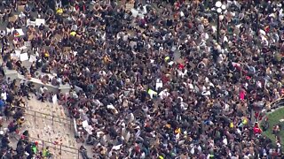 Thousands kneel for George Floyd at the Colorado State Capitol