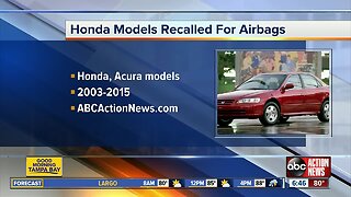 Honda recalls 1.6 million vehicles over Takata airbags