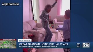 102-year-old great-grandma joins first grade PE class