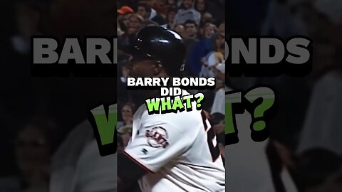 Barry Bonds Did What? 👀🤯 #mlb #mlbbaseball #mlbshorts #barrybonds #mlbdaily