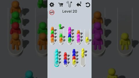 Crowd Sort Color Sort & Fill Gameplay Level 20 StressRelief Music#shorts #youtubeshorts#viral