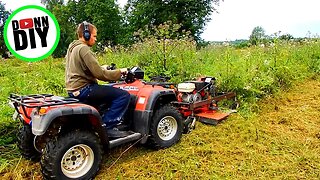 Cutting Extremely Tall Grass With ATV Mower