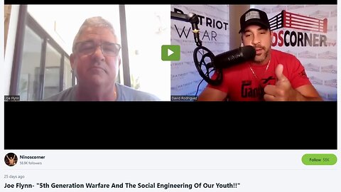WATCH: Joe Flynn- "5th Generation Warfare And The Social Engineering Of Our Youth!!"