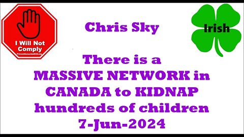 There is a MASSIVE NETWORK in CANADA 🇨🇦 to kidnap hundreds of children 7-Jun-2024