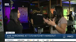 Free axe throwing for grads at TJ's Hatchet Hangout