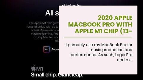 2020 Apple MacBook Pro with Apple M1 Chip (13-inch, 8GB RAM, 256GB SSD Storage) - Silver