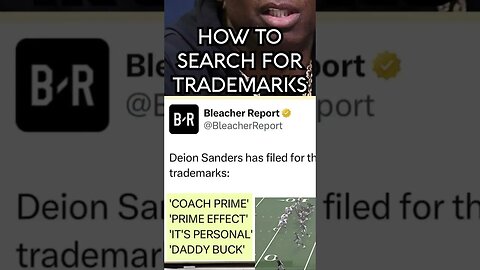 TRADEMARK ALERT🚨 Deion Sanders Files Coach Prime TM: How to Search Trademark w USPTO 4 Amazon Merch