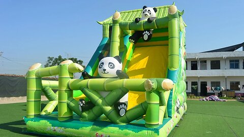 Panda Inflatable Dry Slide #inflatables #inflatable #trampoline #slide #bouncer #catle #jumping