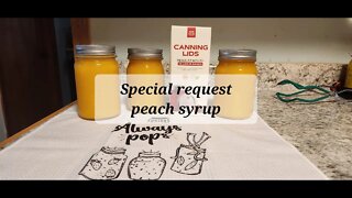 Special request Peach syrup with canned peaches using my forjars lids and rings #canning #peaches