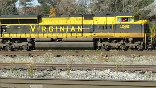 Virginian Heritage unit on Norfolk Southern NS310 from Berea, Ohio November 7, 2020