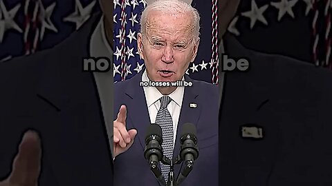 Dementia Joe lies about the stability of the US fiat currency ponzi scheme. #joebiden #bankrun #svb