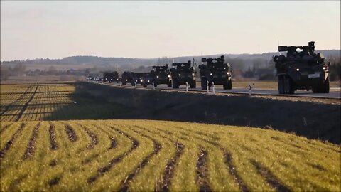 U.S. Convoy Crossing Suwalki Gap into Lithuania - Exercise Saber Strike