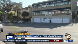 Disturbing graffiti found all over neighborhood