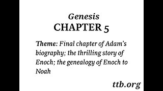 Genesis Chapter 5 (Bible Study)