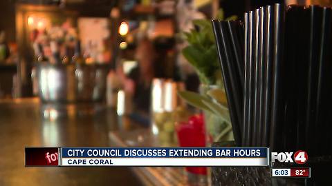 Cape City Council Voting on later Bar Hours