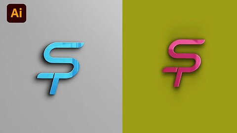 ST logo design in illustrator | logo design in illustrator for beginners | illustrator tutorial