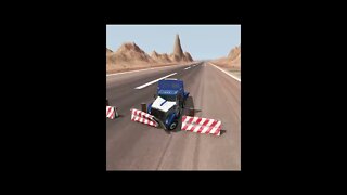 |MiniBeamNG/ Trucks vs Concrete Barrier #02 - BeamNG.Drive #Shorts