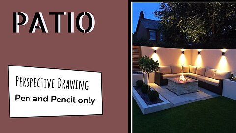 Patio Perspective Drawing TimeLapse | Using pen and pencil | YoungUncleSam