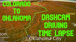 COLORADO TO OKLAHOMA DRIVING TIME LAPSE | Monument to Oklahoma City | Garmin DriveAssist 50 Dashcam