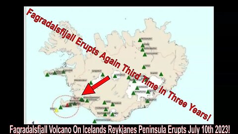 Fagradalsfjall Volcano On Icelands Reykjanes Peninsula Erupts July 10th 2023!