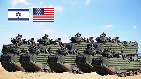 MARINES FROM THE UNITED STATES ARRIVE IN ISRAEL WITH AMPHIBIOUS ARMORED VEHICLES.