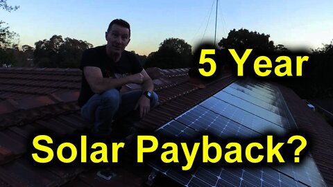 EEVblog #1086 - 5 Year Solar Power Results - Payback?