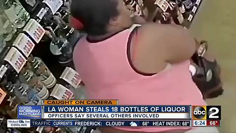 Not so sneaky woman tries to steal 18 bottles of liquor