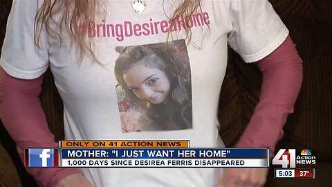 Desirea Ferris' family marks 1,000 days since disappearance