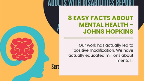 8 Easy Facts About Mental Health - Johns Hopkins Explained