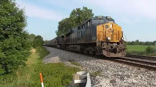 CSX G110 Empty Grain Train from Creston, Ohio July 11, 2023
