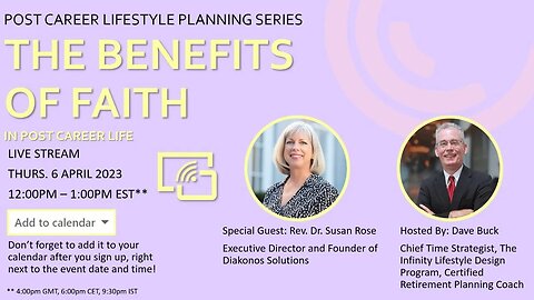 Post Career Lifestyle Series: The Benefits of Faith