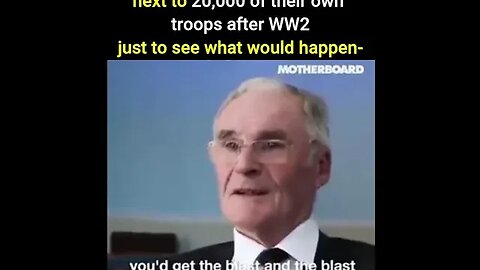 Britain dropped a nuclear bomb next to 20,000 of their own troops after WW2 just to see what would h